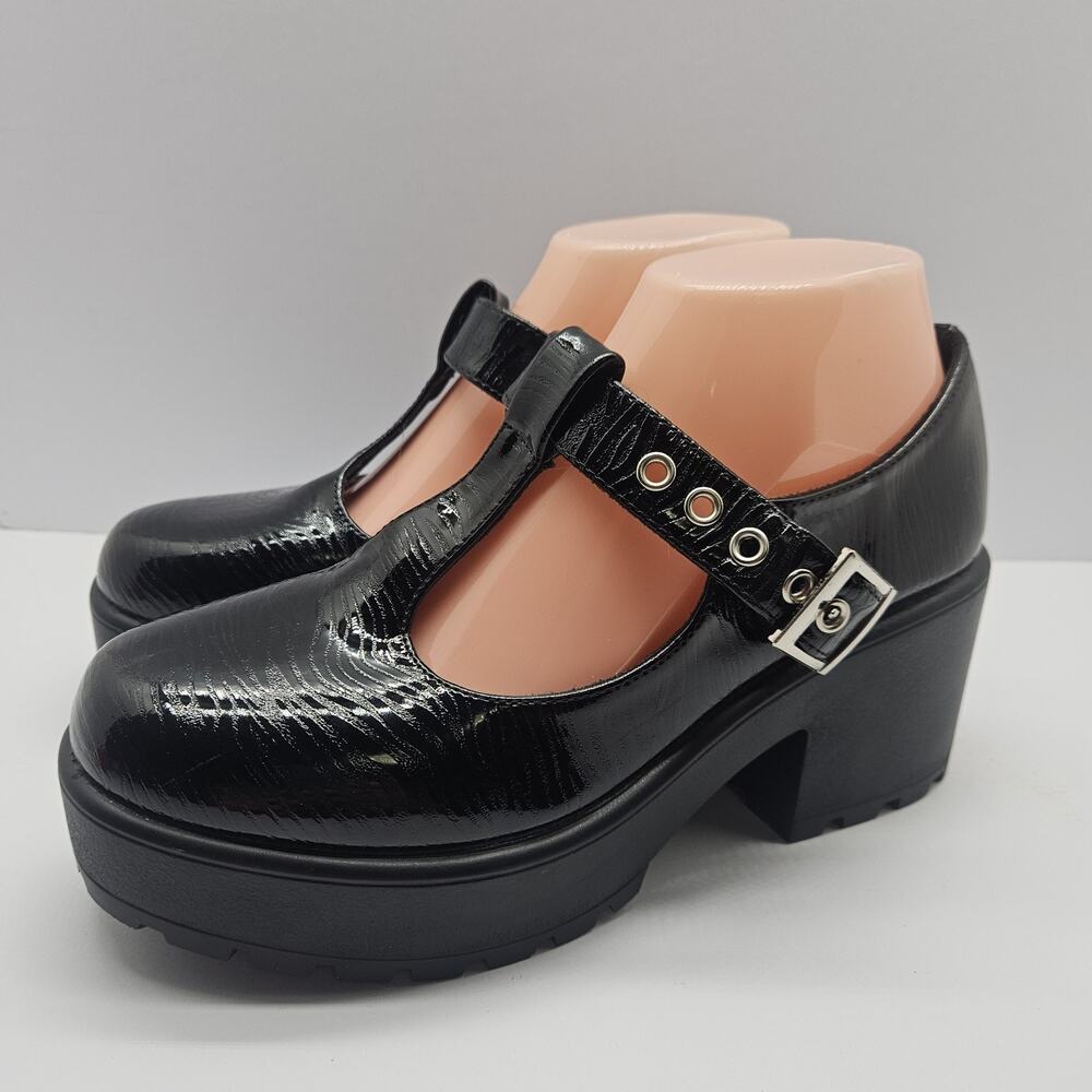 koi Black Patent Mary Jane Platform Mules